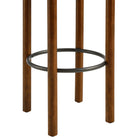 Modway Fable Boucle Fabric Bar Stools - Walnut Taupe - Set of 2-Assembly Required