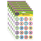 Teacher Created Resources Polka Dots Numbers Stickers - 6 Packs of 120-Stickers approximately 1" diameter