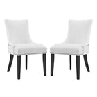 Modway Marquis Faux Leather Dining Chair - White - 2 Pack-Elegant Modern Dining Side Chair