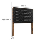 Modway Sparta Weave Vegan Leather Twin Headboard - Walnut Black-8