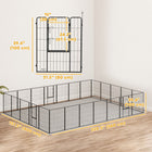 PawHut 24-Panel Heavy Duty Dog Playpen for S/M/L Dogs - 39" H-24-panel can be set up in a rectangle