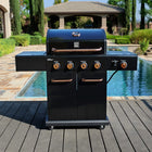 Kenmore 4 Burner Gas Grill with Side Searing Burner - Black/Copper-Primary Cooking Area - 425 sq inches