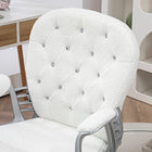 Vinsetto 360-Degree Swivel Computer Desk Chair - White-Super comfort and upholstery padded backrest and seat