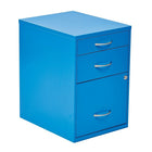 OSP Designs HPBF-7 22" Storage File Cabinet, Blue-Pencil drawer, standard and file drawers
