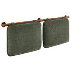 Modway Anela Wall-Mounted Chenille Upholstered King Size Headboard - Sage Walnut-King Size Floating Headboard