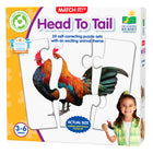 University Games The Learning Journey Match It: Head to Tail - Animal Recognition Puzzle For Toddlers - Fun Head And Tail Matching Puzzle-Develop observational skills