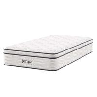 Modway Jenna 12" Innerspring and Foam Twin Mattress-Quilted Pillow-Top Cover