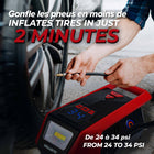 Bullseye 12V DC Tire Inflator with Digital Pressure Gauge-Auto shutoff: equipped with sound and light alert, bullseye will automatically shut off at preset pressure, preventing over-inflation and ensuring safety