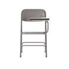 Flash Furniture Premium Steel Folding Chair, Left Handed Tablet Arm, Beige, 2 Pack-Beige Frame Finish