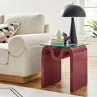 Modway Ondine Glass Top Side Table - Spiced Apple-Tempered Glass Top