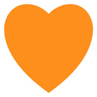 JAM Paper Standard Label Rolls - Heart Shaped - 2 x 2 - Neon Orange - 125 Labels/Roll-Size: Heart Shaped ( 2 x 2 Inches ) | Printer friendly labels are easy to create and customize.