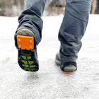 Impacto Heel Traction Non-Sparking Brass Ice Cleats - One Size - Orange with Black Straps - 1 Pair-The heel-only design is ideal for driving, and when the job calls for repeated indoor/outdoor transitioning