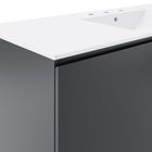 Modway Bryn 48" Wall-Mount Bathroom Vanity - Grey/White-Assembly Required