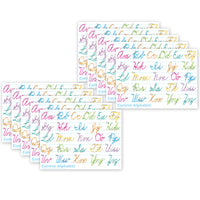 Ashley Productions Smart Poly PosterMat Pals Space Savers - 13" x 9-1/2" - Traditional Cursive - 10 Pack-It's a poster, it's a placemat, it's both! Great smaller size for easy use in the classroom, home, office, or on the go!