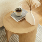 Modway Aspect Round Wood End Table - Oak-MDF Construction