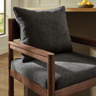 Modway Remington Wood Bar Stool - Charcoal-Open Back Design
