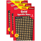 TREND Gold Sparkle Stars superShapes Value Pack - 3 Pack of 1300-Sparkly stars-a time-honored way to mark success! Value-priced pack.