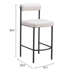 Zuo Livorno Counter Stool - Ivory - Set of 2-8