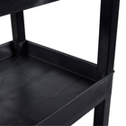 Luxor TUFFY XL Three-Tier Multi-Purpose Utility Cart - 32" W x 18" D - Black-Holds up to 400 pounds of evenly distributed weight, allowing for heavier loads without compromising stability