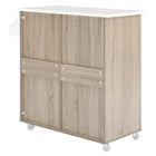 Modway Cuisine Kitchen Cart - Oak White-Side Spice Rack
