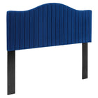 Modway Brielle Channel Tufted Performance Velvet Full/Queen Headboard - Navy-Channel Tufted Full/Queen Headboard