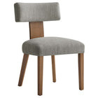 Modway Nalani Fabric Upholstered Dining Chairs - Heathered Weave Wheat/Deep Brown - 2 Pack-7