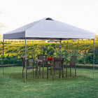 Outsunny 10 ft W x 10 ft L Pop Up Canopy Tent with Airy Top Vent and Bag - White-Steel frame for firm support