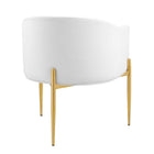 Modway Savour Tufted Performance Velvet Accent Chair - White-Assembly Required