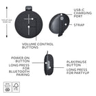 Ultimate Ears MINIROLL Ultra-Portable Waterproof Bluetooth Speaker - Black-Compatible with MacBook Neo laptops: instant Bluetooth connection, seamless & color-matched
