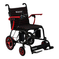 Journey Air Elite Lightweight Folding Power Chair - Red-Ultra-lightweight folding power chair design supports portable everyday mobility
