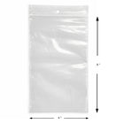 KL Rubber Resealable Polyethylene Bag with Hang Hole - 2 Mil - 4" x 8” - 1000 Pack-Approved for direct food contact — ideal for meats, produce, and dry goods