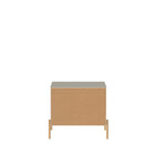 Manhattan Comfort Jasper 25.15" Modern Nightstand - Off White-17.51" L x 25.15" W x 22.08" H