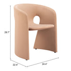Zuo Rosyth Dining Chair - Tan-6