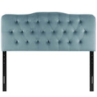 Modway Annabel Diamond Tufted Performance Velvet King Headboard - Light Blue-Height Adjustable from 45" - 52.5"