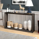 Hudson&Canal Osmond 55"W Console Table - Alder Brown-Finished in wood-look alder brown