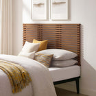 Modway Render Wall Mount Queen Headboard - Walnut-Smooth Wood Grain Laminate