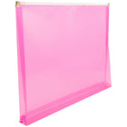 JAM Paper Plastic Envelopes with Zip Closure, Letter Booklet, 9.5 x 12.5, Hot Pink Poly, 12 Pack (218Z1HOPI)-Size: 9-1/2" x 12-1/2"