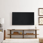 Modway Torus Oval Wood TV Stand - Walnut-Laminate Finish