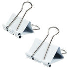 JAM Paper Colourful Binder Clips Assortment - Medium & Large - White - 27 Pack-Binder clips' strong hold keeps stacks of loose paper securely fastened together, without the risk of slipping or falling out