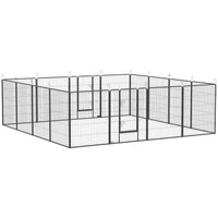 PawHut 16-Panel Heavy Duty Dog Playpen for S/M/L Size - 39" L-An excellent romping ground and can also work as a partition