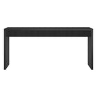 Hudson&Canal Lawrence 64" Wide Rectangular Fluted Console Table - Black Grain-Table is made of high-quality and durable MDF and PVC materials
