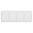 Hudson&Canal Presque TV Stand for TV's up to 75" - White-A modern contemporary design accommodates TVs up to 75" for your entertaining space