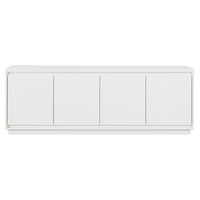 Hudson&Canal Presque TV Stand for TV's up to 75" - White-A modern contemporary design accommodates TVs up to 75" for your entertaining space