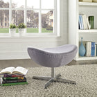 Modway Glove Wool Ottoman - Dark Grey-Aluminum Rotating Base