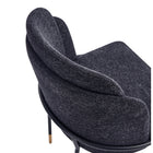 Manhattan Comfort Flor 22.83" Modern Twill Weave Upholstered Dining Chair - Black - Set of 2-22.44" L x 23" W x 31.89" H