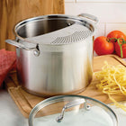 Tramontina Gourmet 6 Qt Stainless Steel Pasta Cooker with Lid - 3 Piece Set-Lifetime Warranty