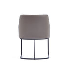 Manhattan Comfort Serena 23.03" Modern Leatherette Upholstered Dining Armchair - Grey - Set of 2-Delivered to you Fully Assembled! No Assembly Required