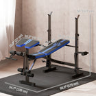 Soozier Adjustable Weight Workout Bench with Leg Extension - Blue & Black-4 workout weight bench positions 
