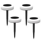 Bell+Howell Vividisk Colour LED Solar Outdoor Pathway Lights - 4 Pack-Bell+Howell vividisk: solar colour changing disk lights with bright leds in a waterproof casing to enhance gardens, pathways, patios, decks, stairs, lawns, and yards