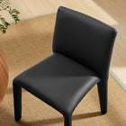 Modway Rhodes Vegan Leather Upholstered Dining Chair - Black-Fully Assembled